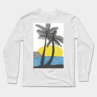 Palm Trees at Sunrise Long Sleeve T-Shirt